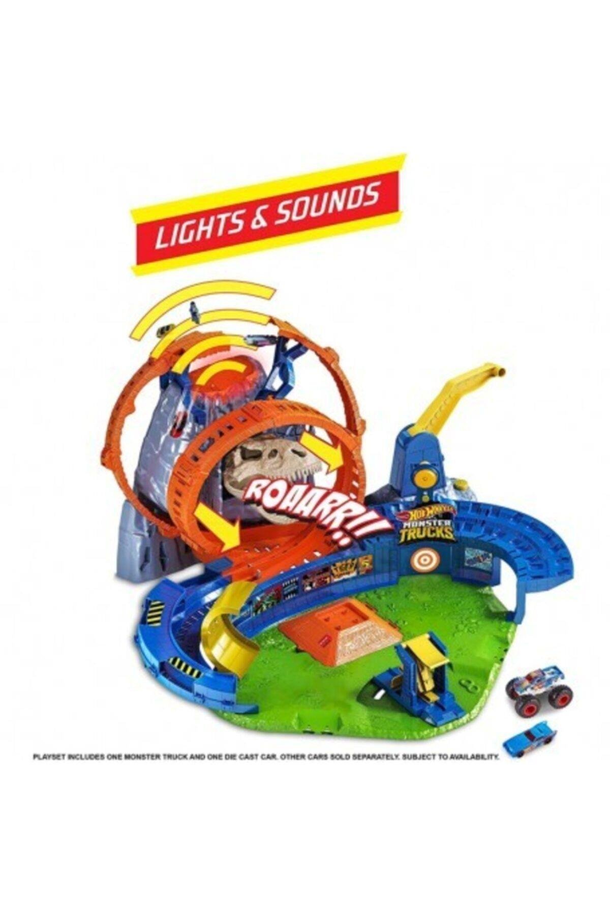 HOT WHEELS Monster Trucks Volkanik Alanda Macera Oyun Seti Gyl14-Araba Garaj ve Setleri