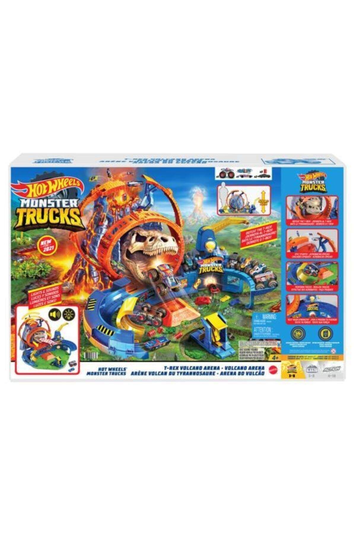 HOT WHEELS Monster Trucks Volkanik Alanda Macera Oyun Seti Gyl14-Araba Garaj ve Setleri