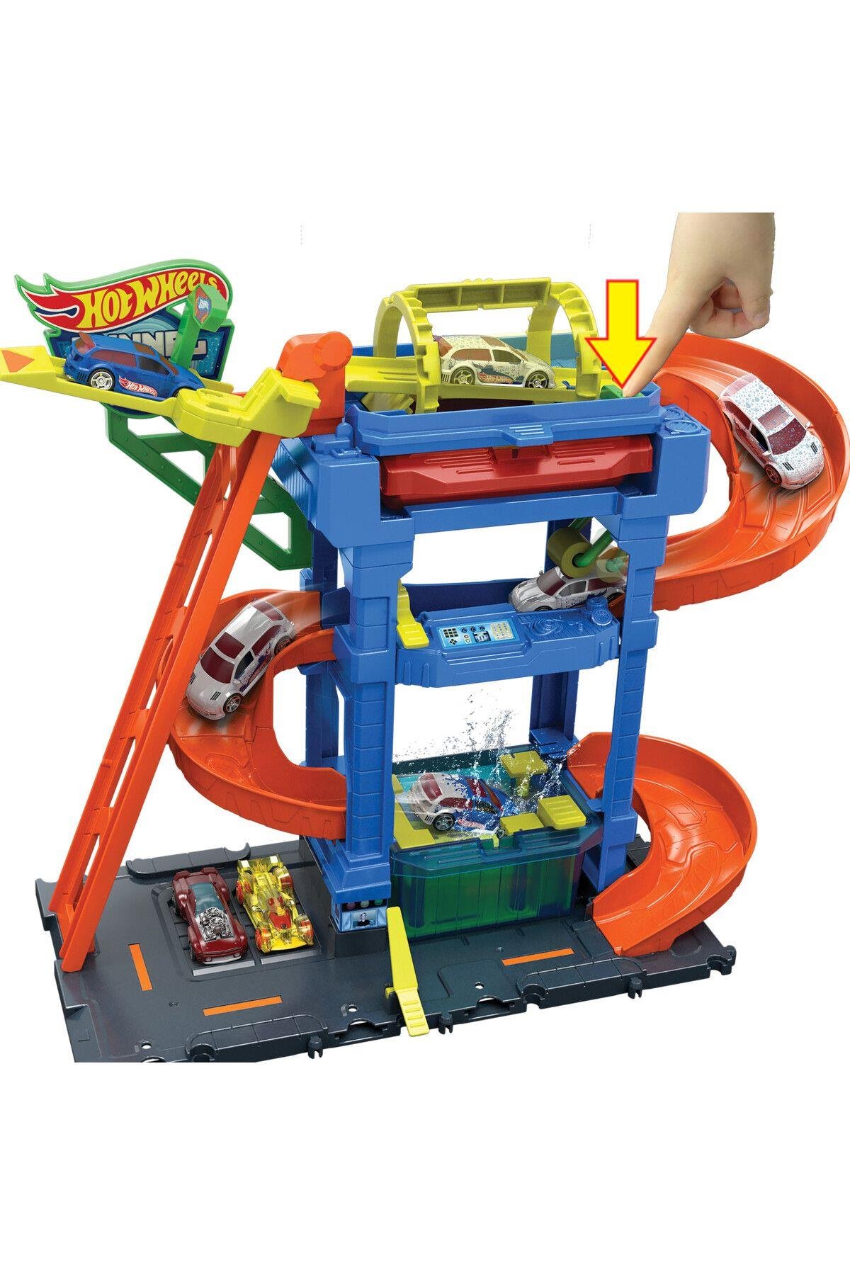 HOT WHEELS Oto Yıkama Oyun Seti HTN80-Araba Garaj ve Setleri