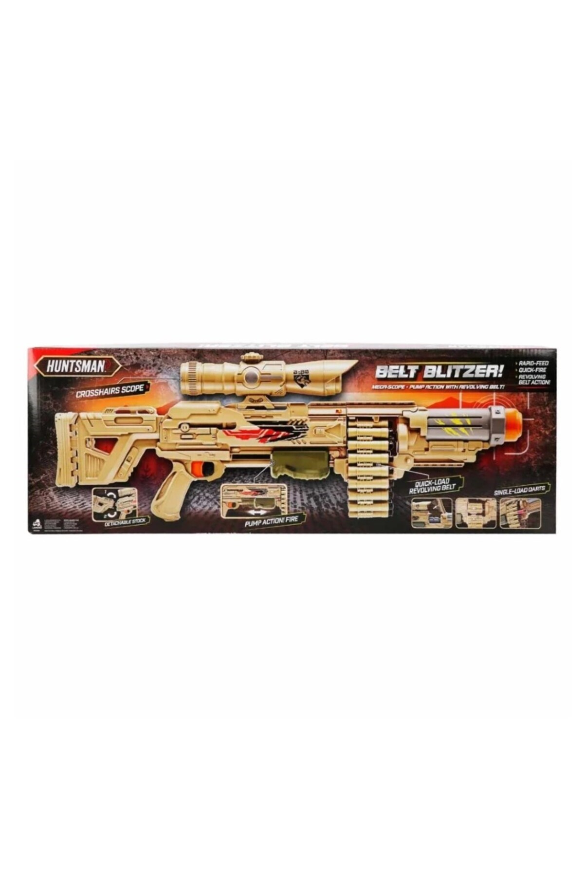 Huntsman Belt Blitzer 18 Mermili Sünger Dart Atan Silah-Oyuncak Silahlar