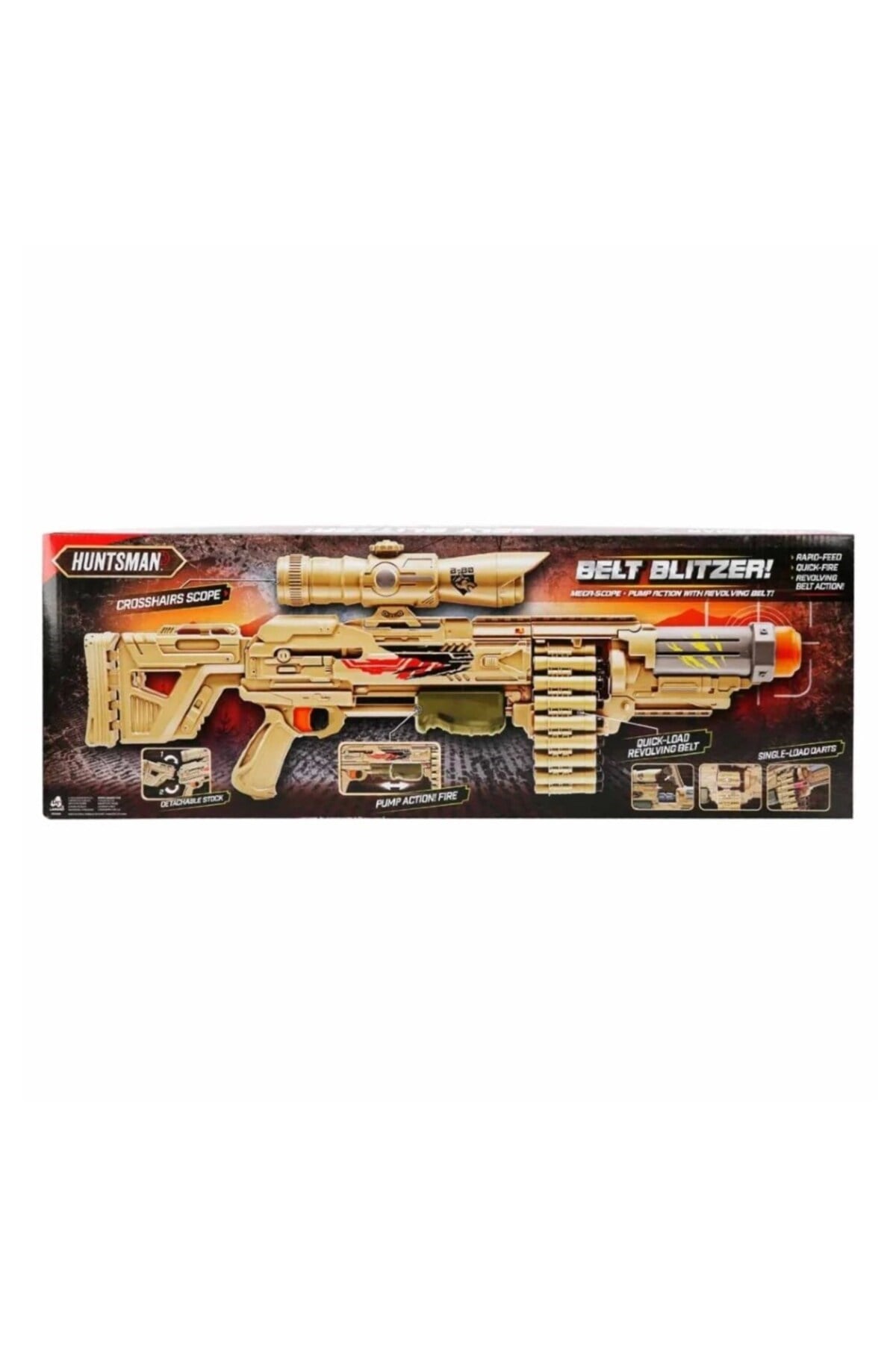 Huntsman Belt Blitzer 18 Mermili Sünger Dart Atan Silah-Oyuncak Silahlar
