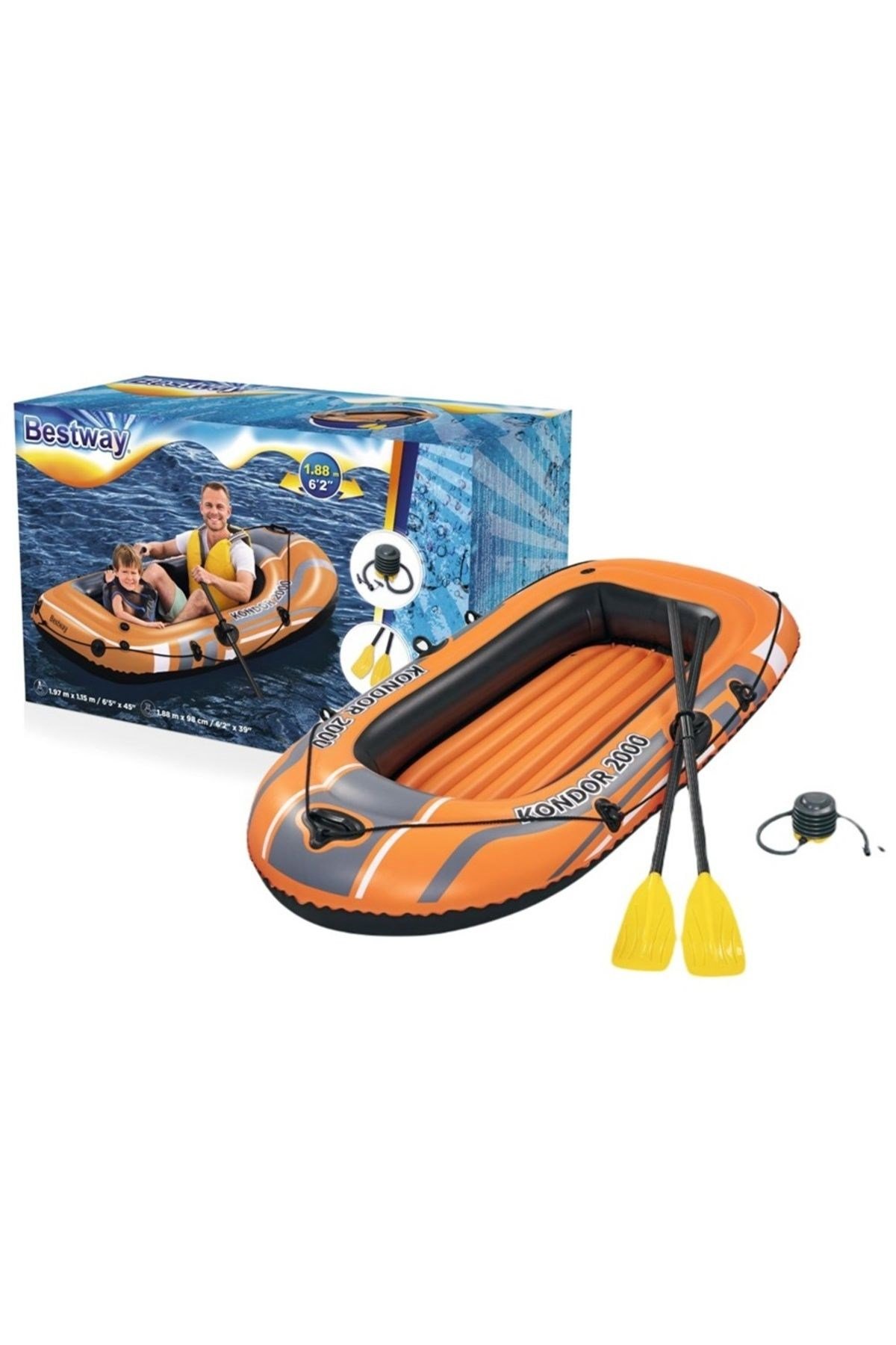 Hydro-force Kondor 2000 Şişme Bot Set 196x114 Cm-Deniz ve Havuz Ürünleri