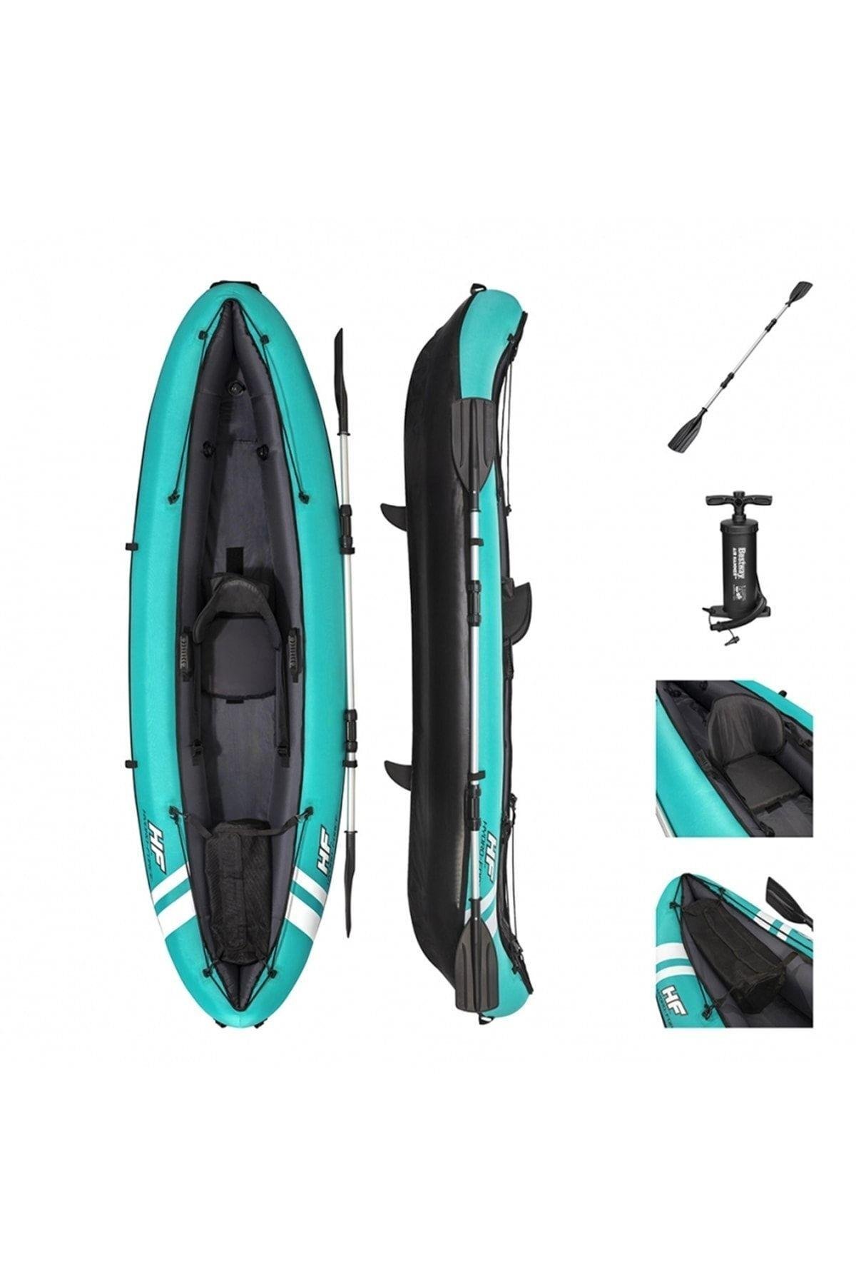 Hydro-force Venture X1 Kayak Tek Kişilik Şişme Kano Set Turkuaz-Deniz ve Havuz Ürünleri