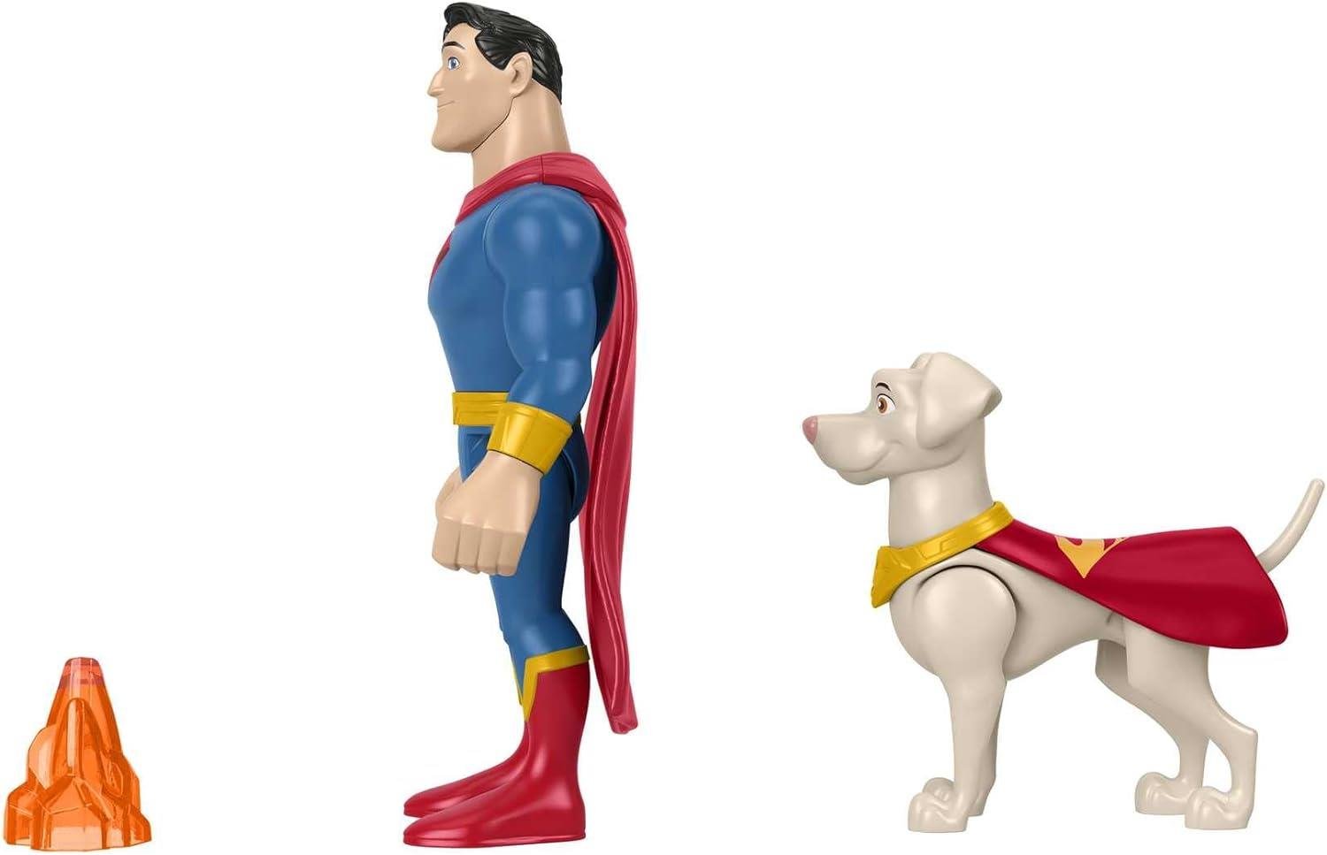 Imaginext DC League of Super Pets Kahramanlar ve Hayvanlar HGL01 - Superman & Krypto-Karakter Figürleri