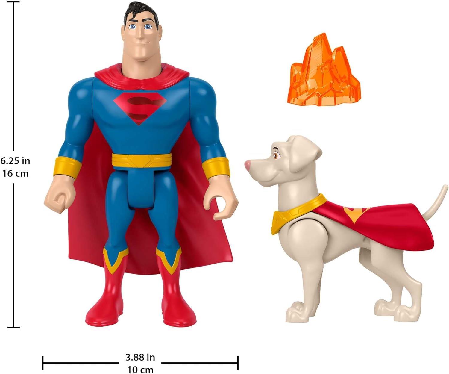 Imaginext DC League of Super Pets Kahramanlar ve Hayvanlar HGL01 - Superman & Krypto-Karakter Figürleri