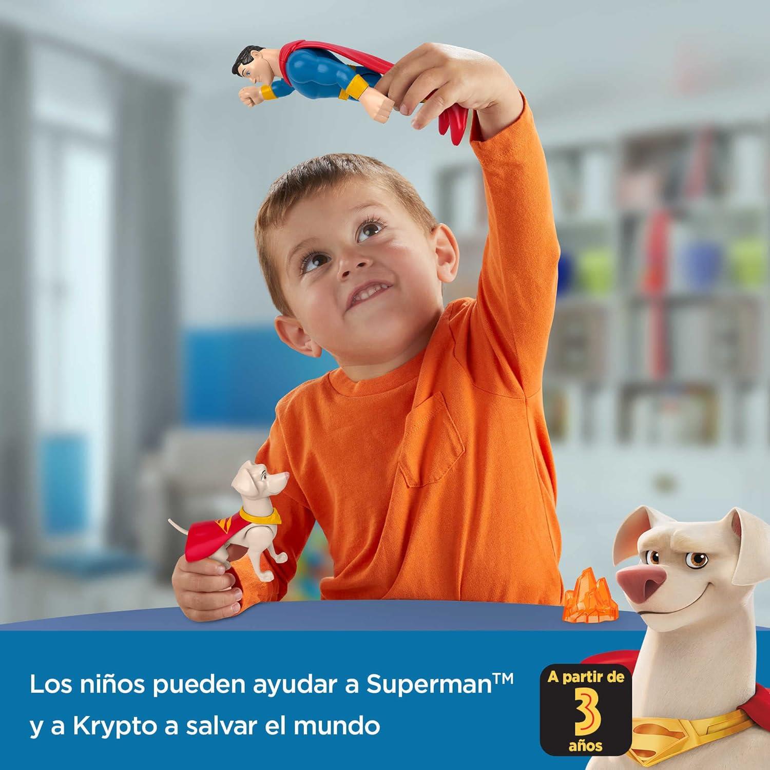 Imaginext DC League of Super Pets Kahramanlar ve Hayvanlar HGL01 - Superman & Krypto-Karakter Figürleri