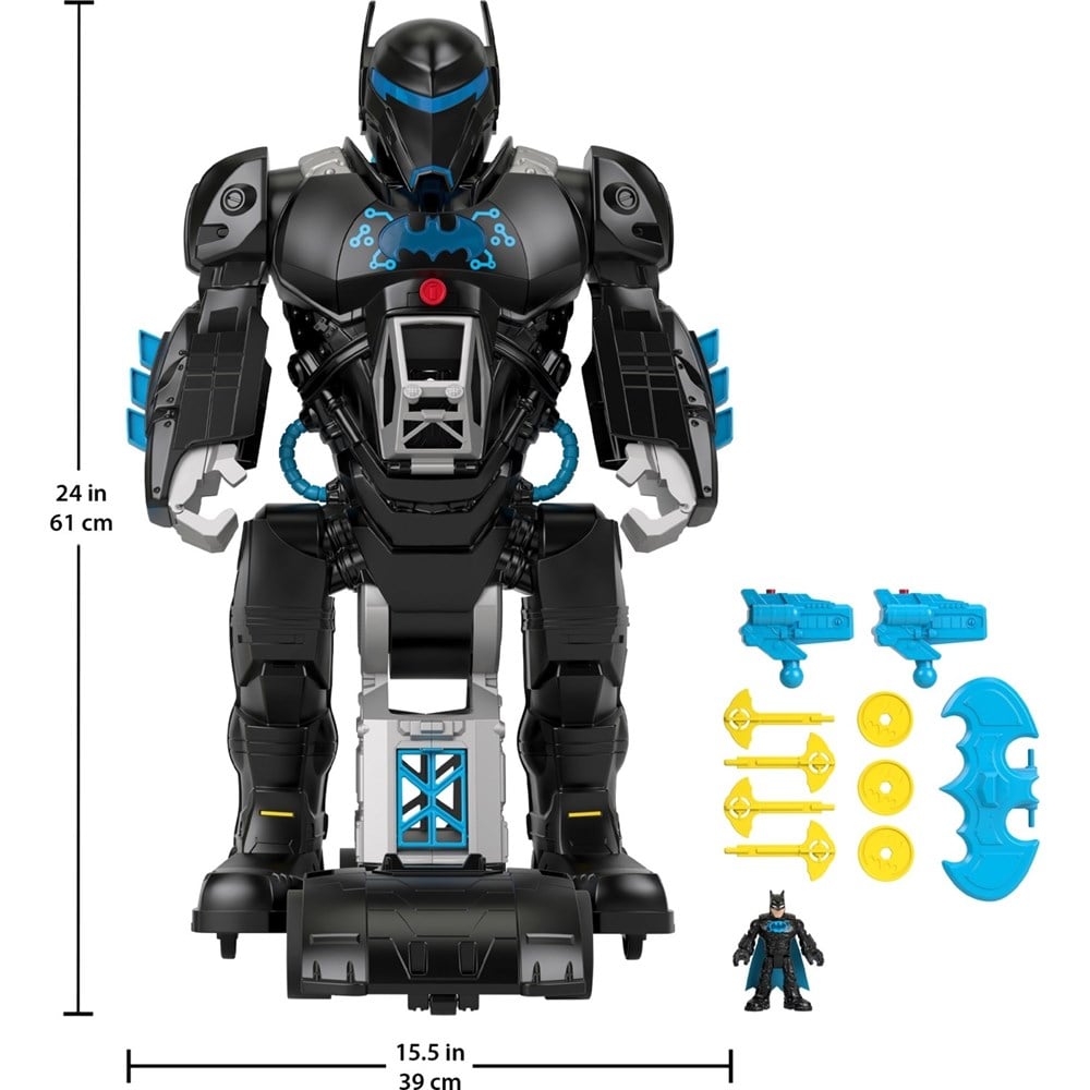 Imaginext Dc Super Friends Bat-Tech Batbot Oyun Seti, 3-8 Yaş Arası Çocuklar İçin GWT23-Karakter Figür