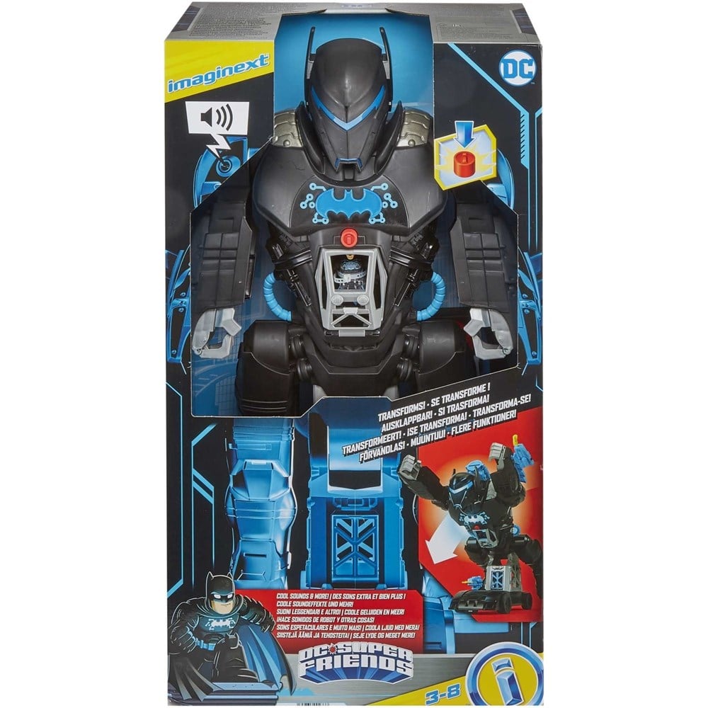 Imaginext Dc Super Friends Bat-Tech Batbot Oyun Seti, 3-8 Yaş Arası Çocuklar İçin GWT23-Karakter Figür