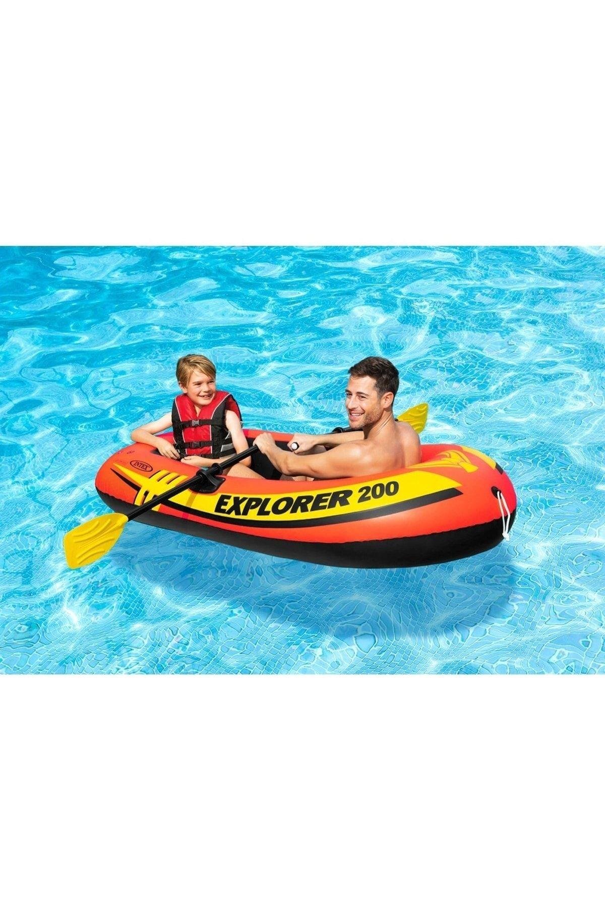 İntex Explorer 200 Pompa ve Kürekli Şişme Bot 58331-Deniz ve Havuz Ürünleri