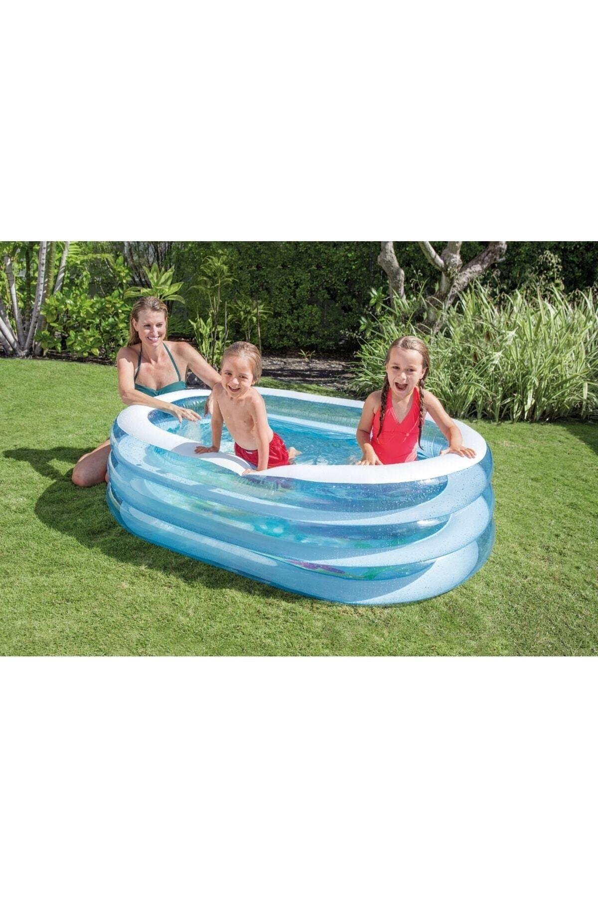 Intex Şeffaf Oval Şişme Havuz-Deniz ve Havuz Ürünleri