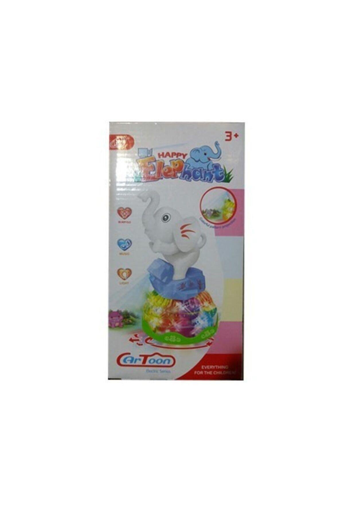 Işıklı Müzikli Yerde Gezen Işıklı Sevimli Fil-Hayvan Figürleri