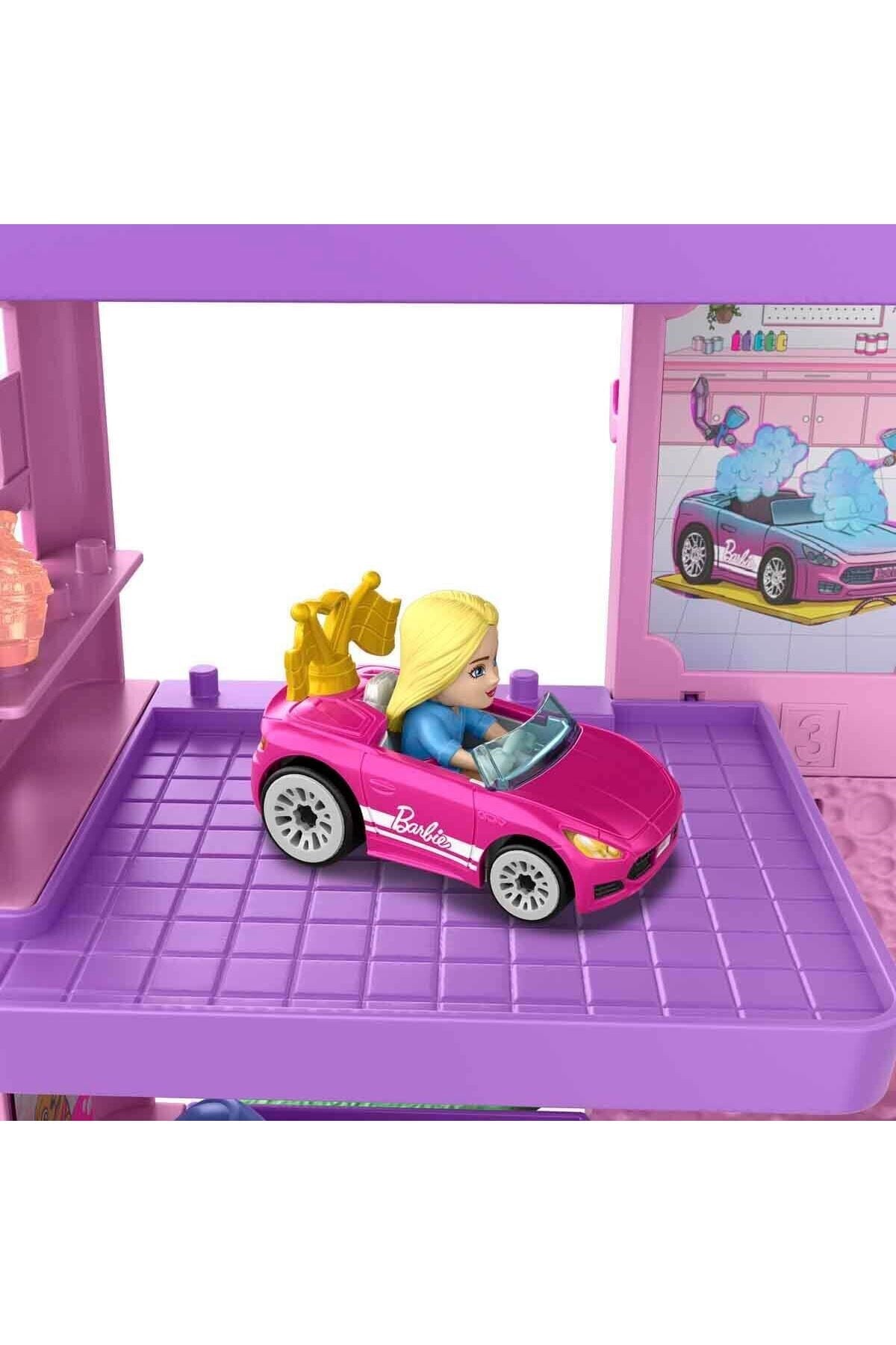 JDD65 Racerverse Barbie Oyun Seti-Araba Garaj ve Setleri