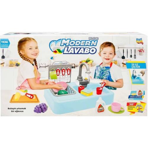 Kayyum Modern Mutfak Lavabo Seti Mavi 25 Parça 7021-Kız Rol Oyuncakları
