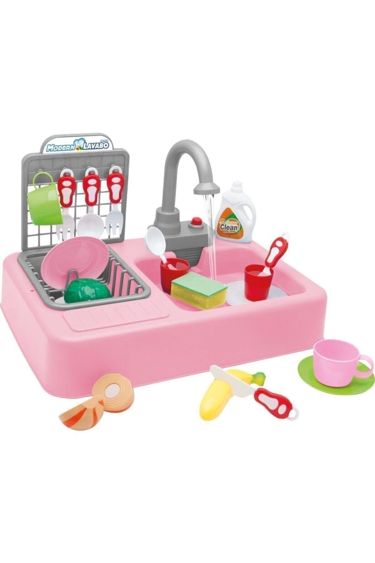 Kayyum Oyuncak Modern Lavabo Su Çeşme Oyuncak Gezegen Oyuncak Pembe-Kız Rol Oyuncakları