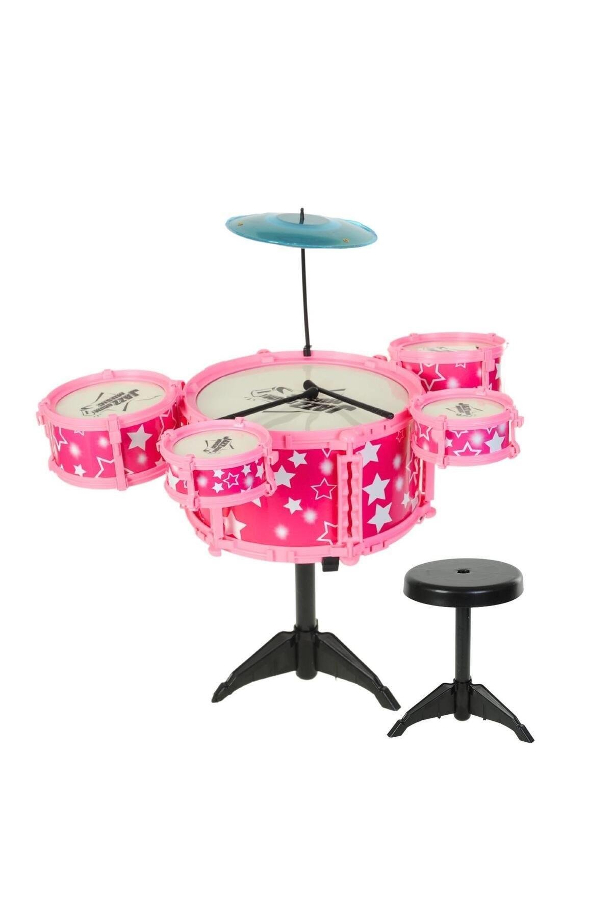 Kutulu 10 Parça Dikey Tabureli Bateri Seti-Müzik Aletleri