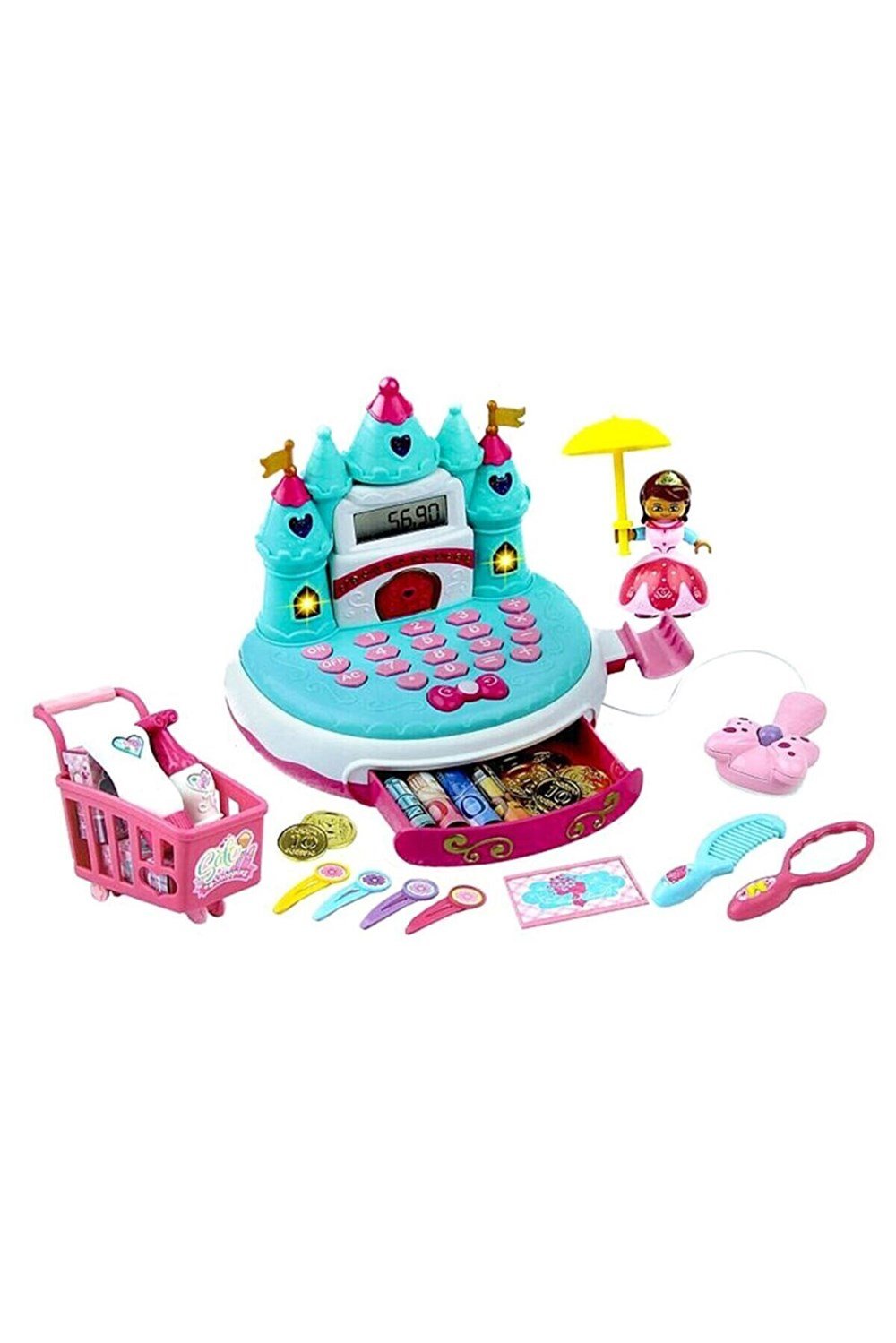 Kutulu Süpermarket Kale Yazar Kasa-Kız Rol Oyuncakları