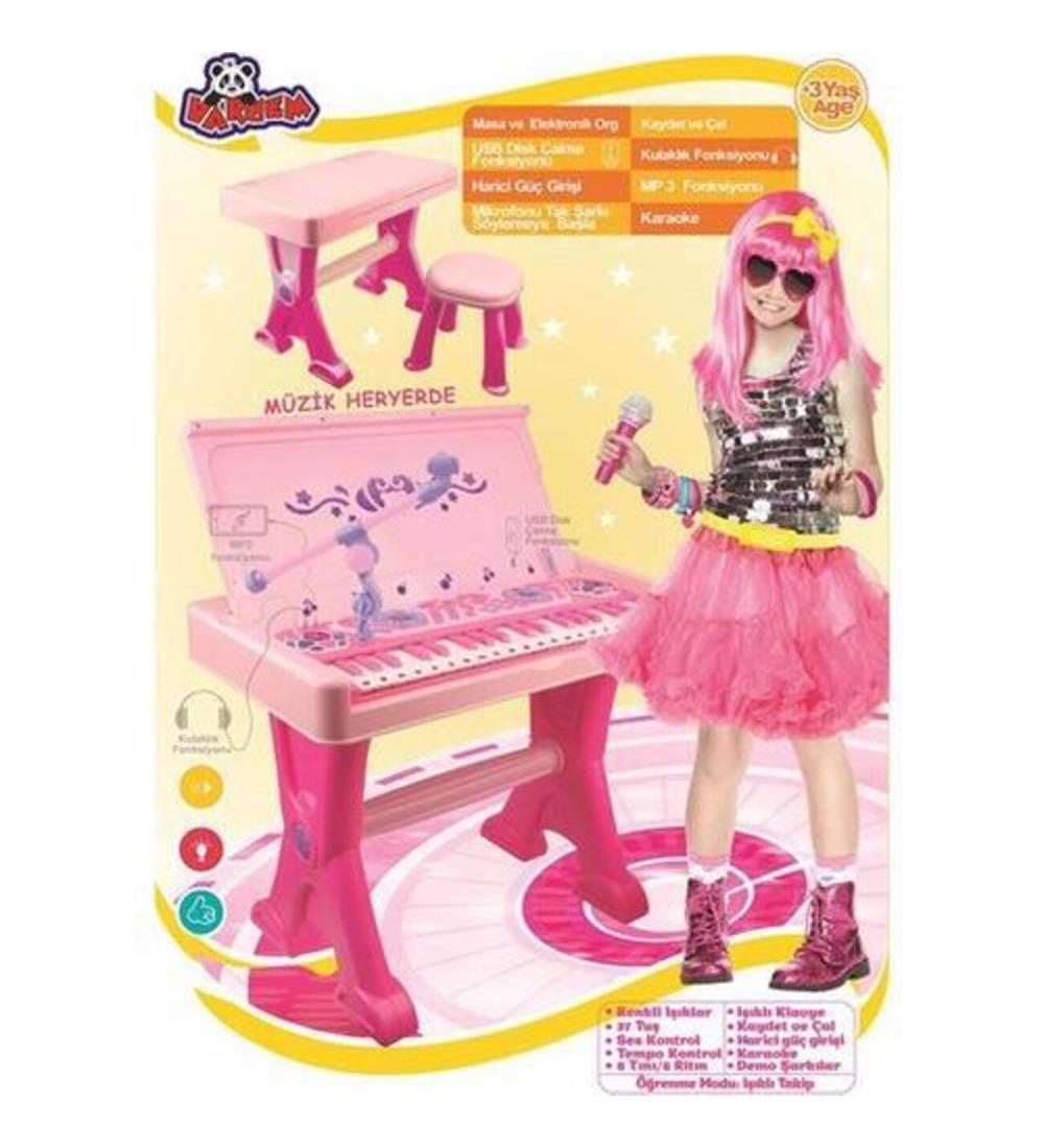 Kutulu Tabureli Masa Ve Elektronik Org-Müzik Aletleri