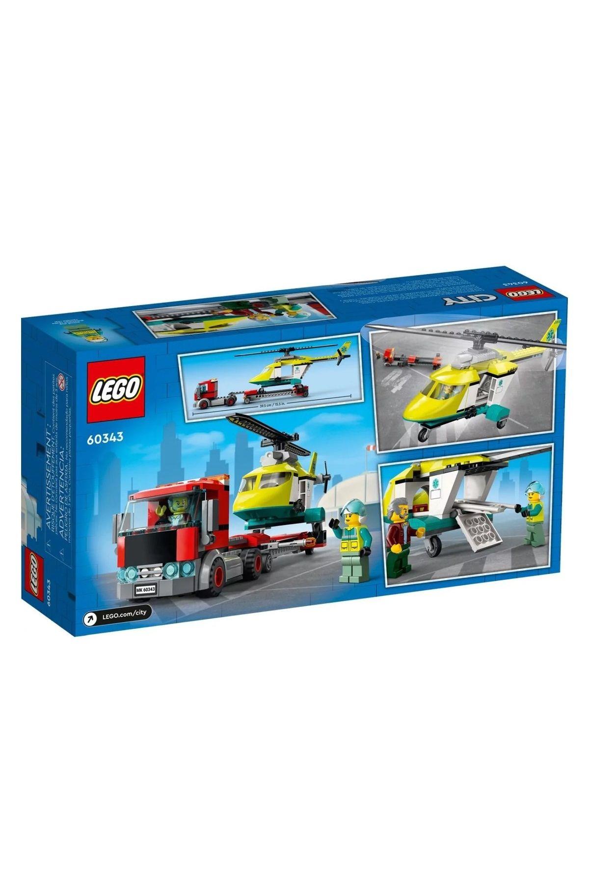 LEGO 60343 ® City - Kurtarma Helikopteri Nakliyesi 215 Parça +5 Yaş-Lego