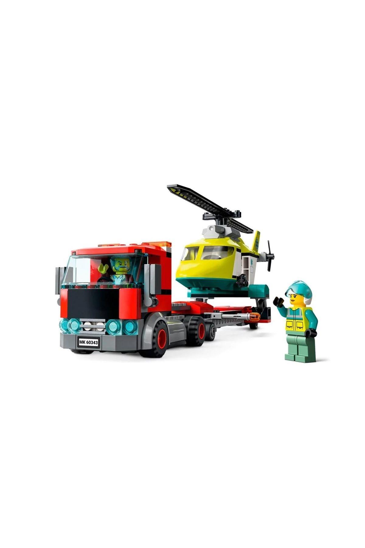 LEGO 60343 ® City - Kurtarma Helikopteri Nakliyesi 215 Parça +5 Yaş-Lego