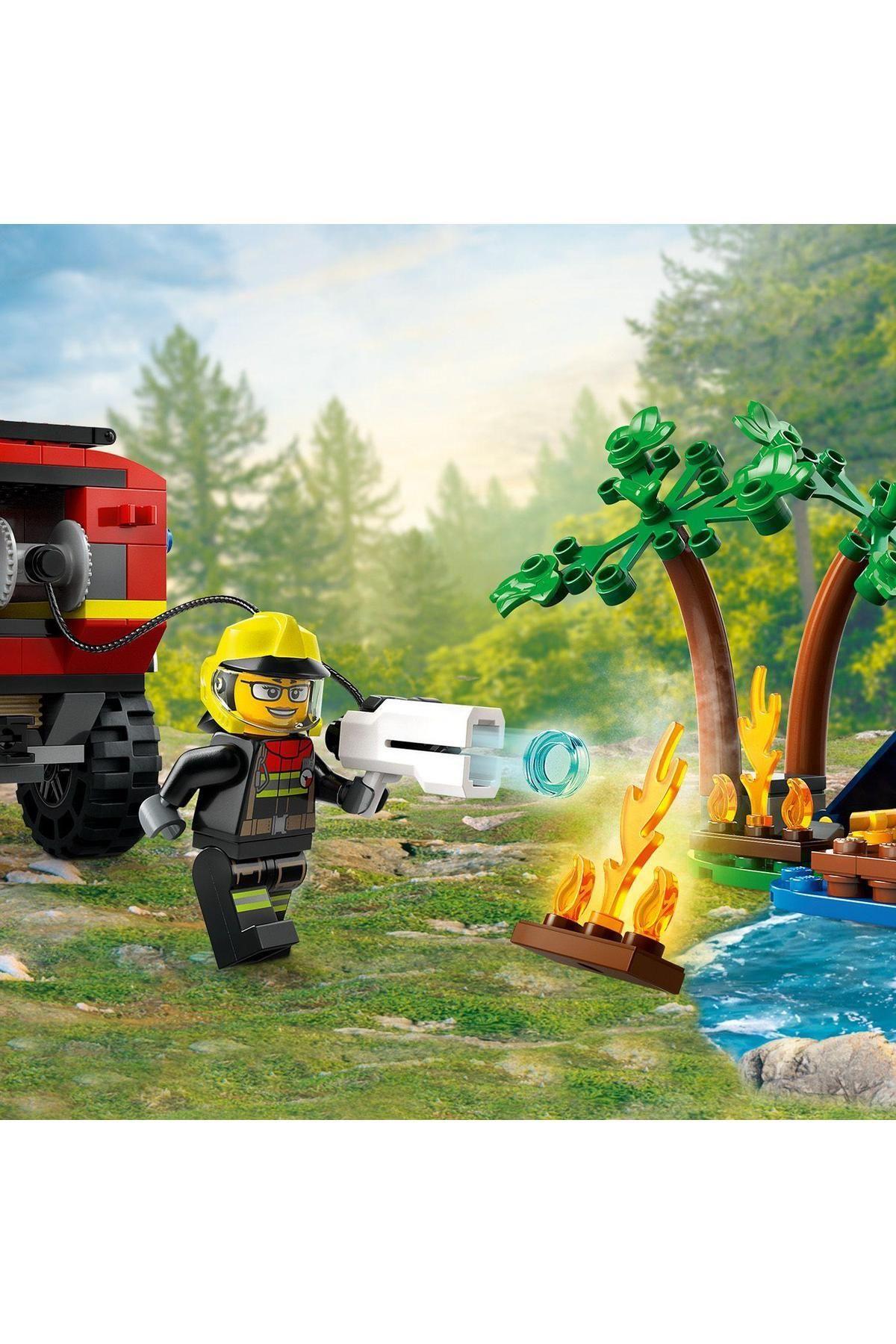 LEGO ® City 4x4 Kurtarma Botlu İtfaiye Kamyonu 60412 -  Yaratıcı Oyuncak Yapım Seti (301 Parça)-Lego