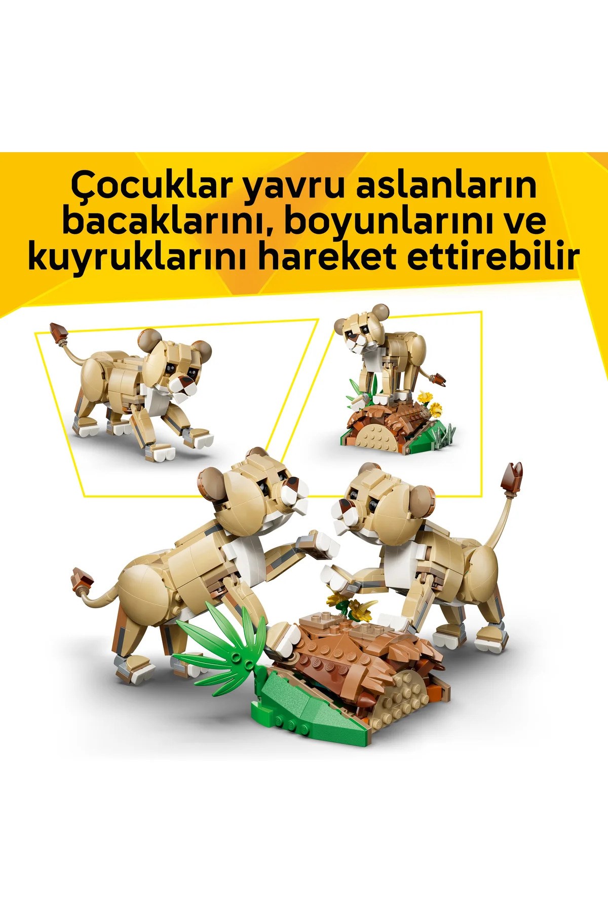 LEGO Creator 3’ü 1 Arada Vahşi Hayvanlar: Görkemli Aslan 31386-Lego