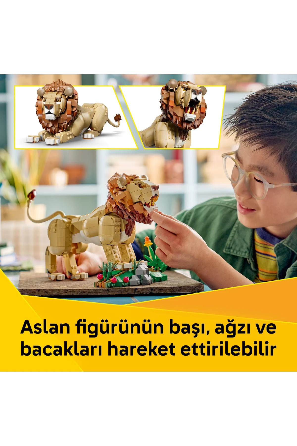LEGO Creator 3’ü 1 Arada Vahşi Hayvanlar: Görkemli Aslan 31386-Lego