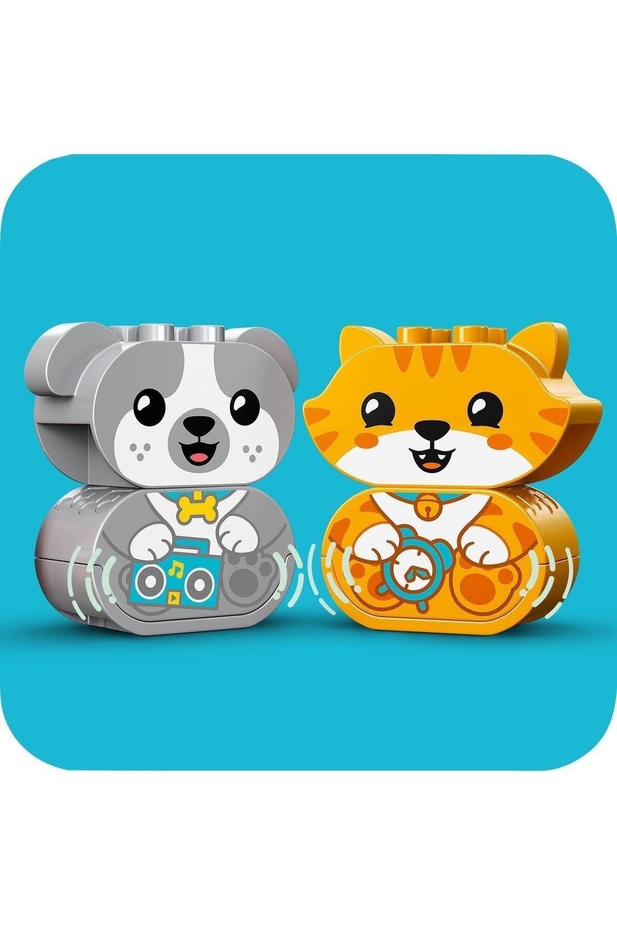 LEGO ® DUPLO® Sesli İlk Yavru Köpeğim ve Yavru Kedim 10977 -Evcil Hayvan Oyuncak Yapım Seti(22 Parça)-Lego