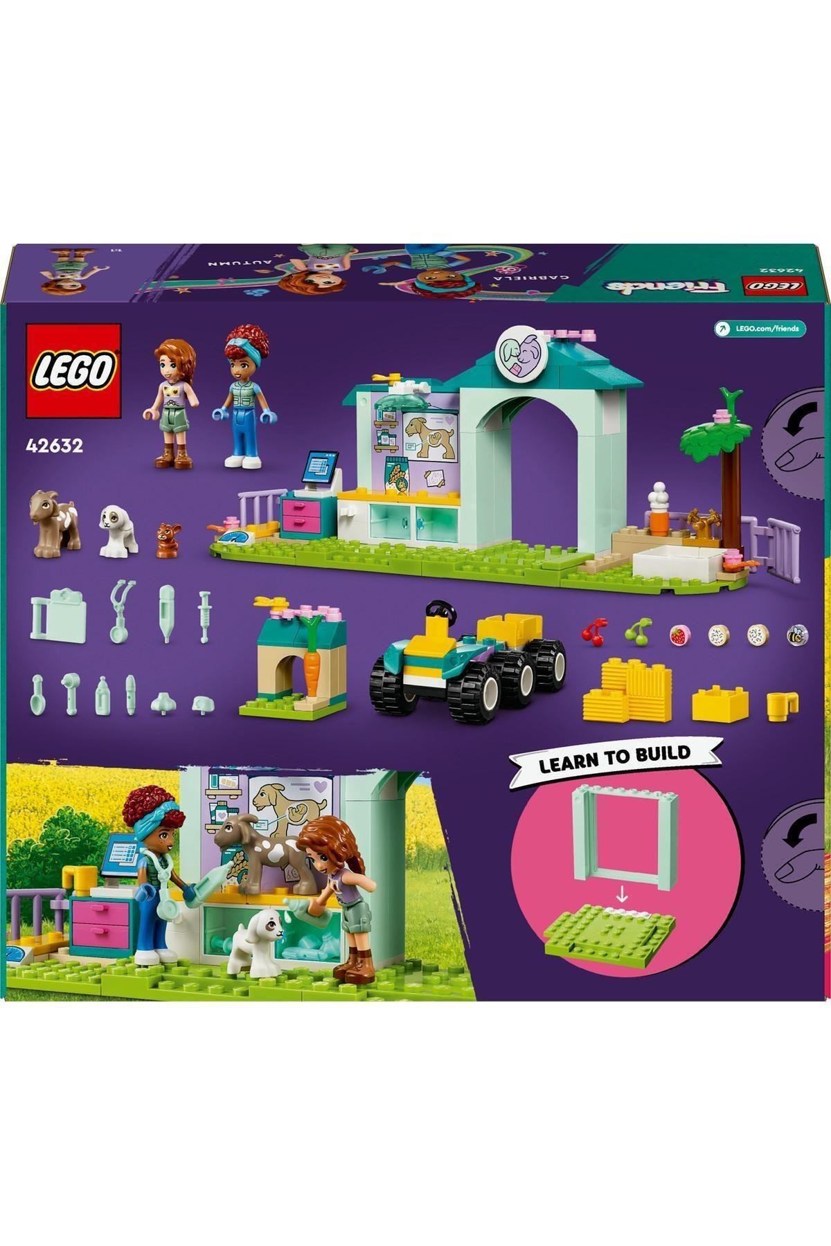 LEGO ® Friends Çiftlik Hayvanı Veteriner Kliniği 42632 -  Yaratıcı Oyuncak Yapım Seti (161 Parça)-Lego