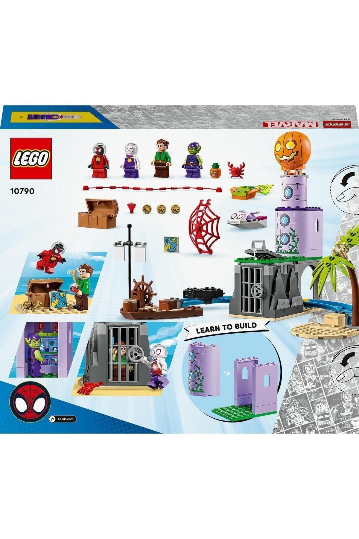 LEGO ® Marvel Spidey Ekibi Yeşil Goblin’in Deniz Fenerinde 10790 - Yaratıcı Oyuncak Seti(149 Parça)-Lego