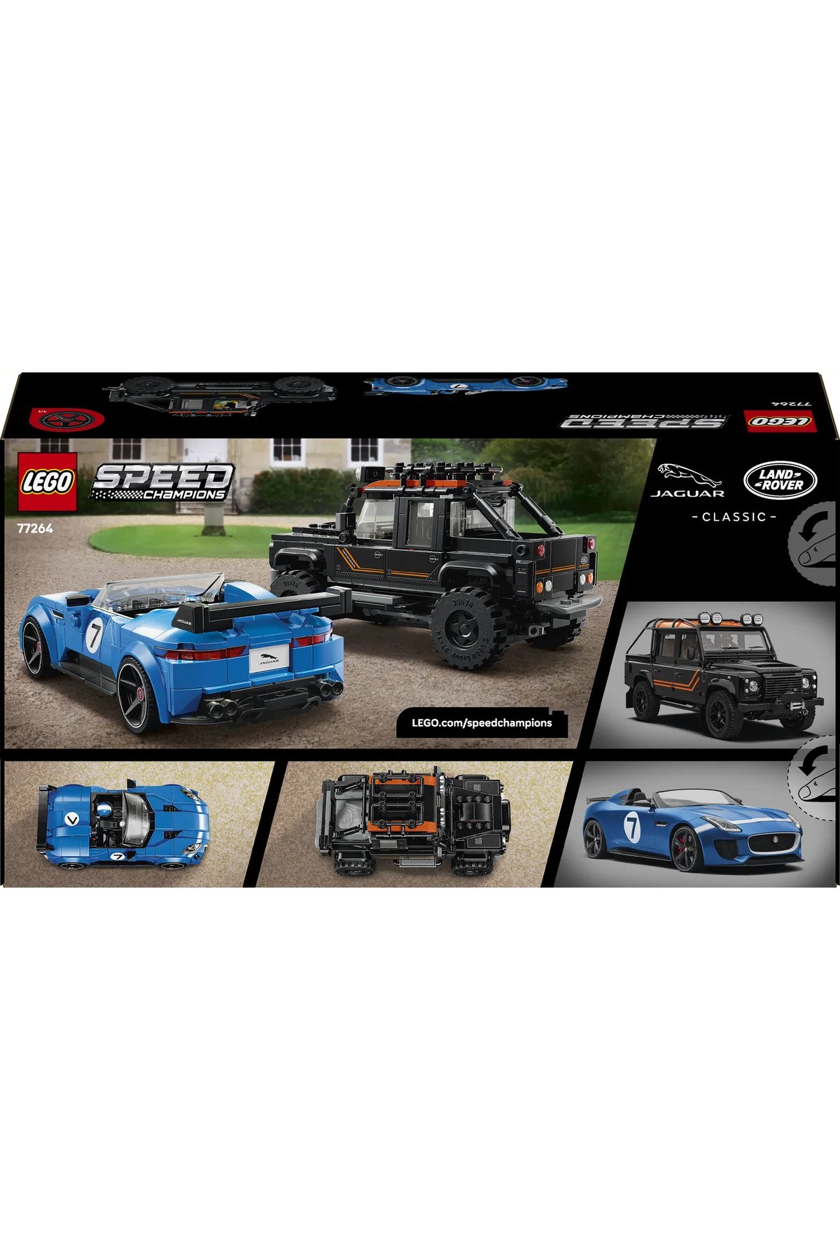 LEGO Speed Champions Jaguar Project 7 ve Land Rover Defender 77264-Lego