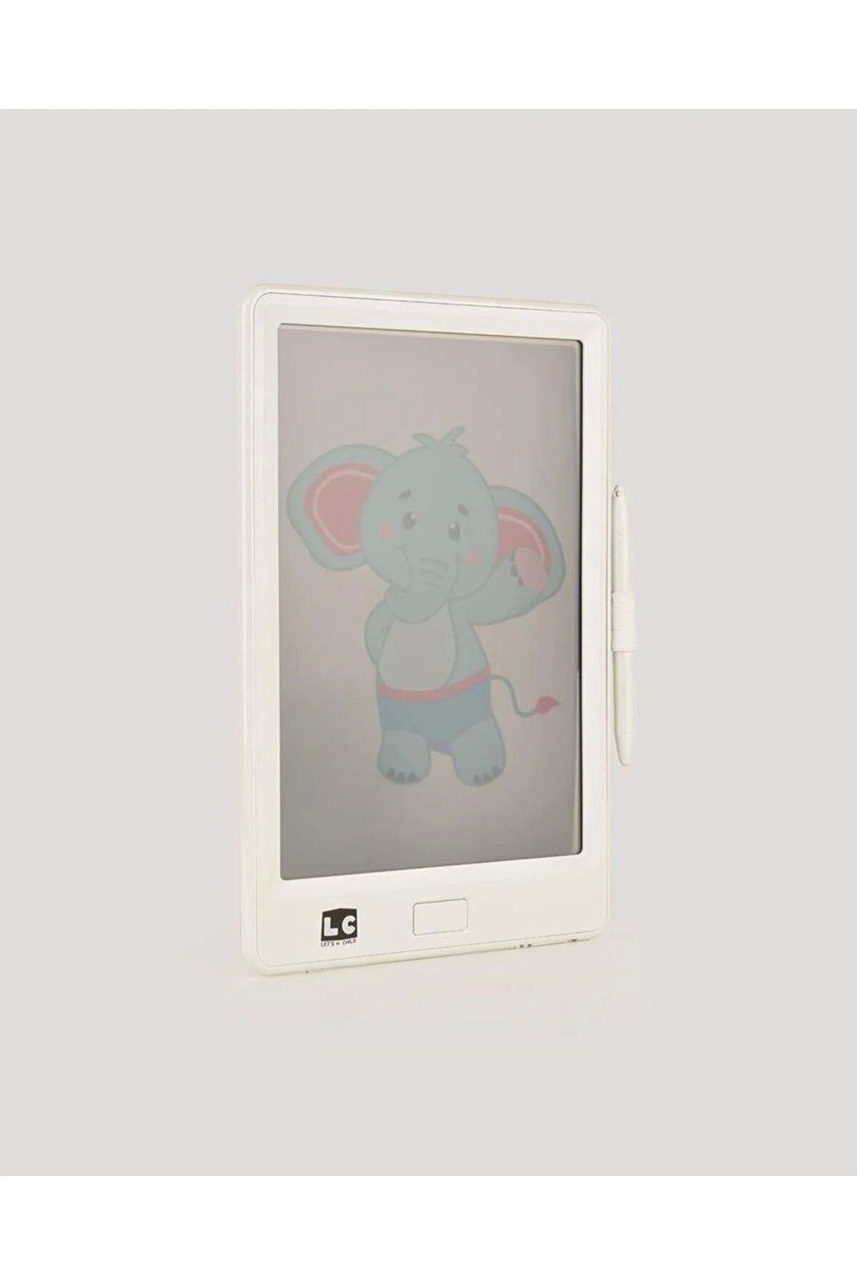let's be child 10 inch Şeffaf LCD Dijital 4 Adet Çizim Kartlı Tablet-Eğitici Oyuncak