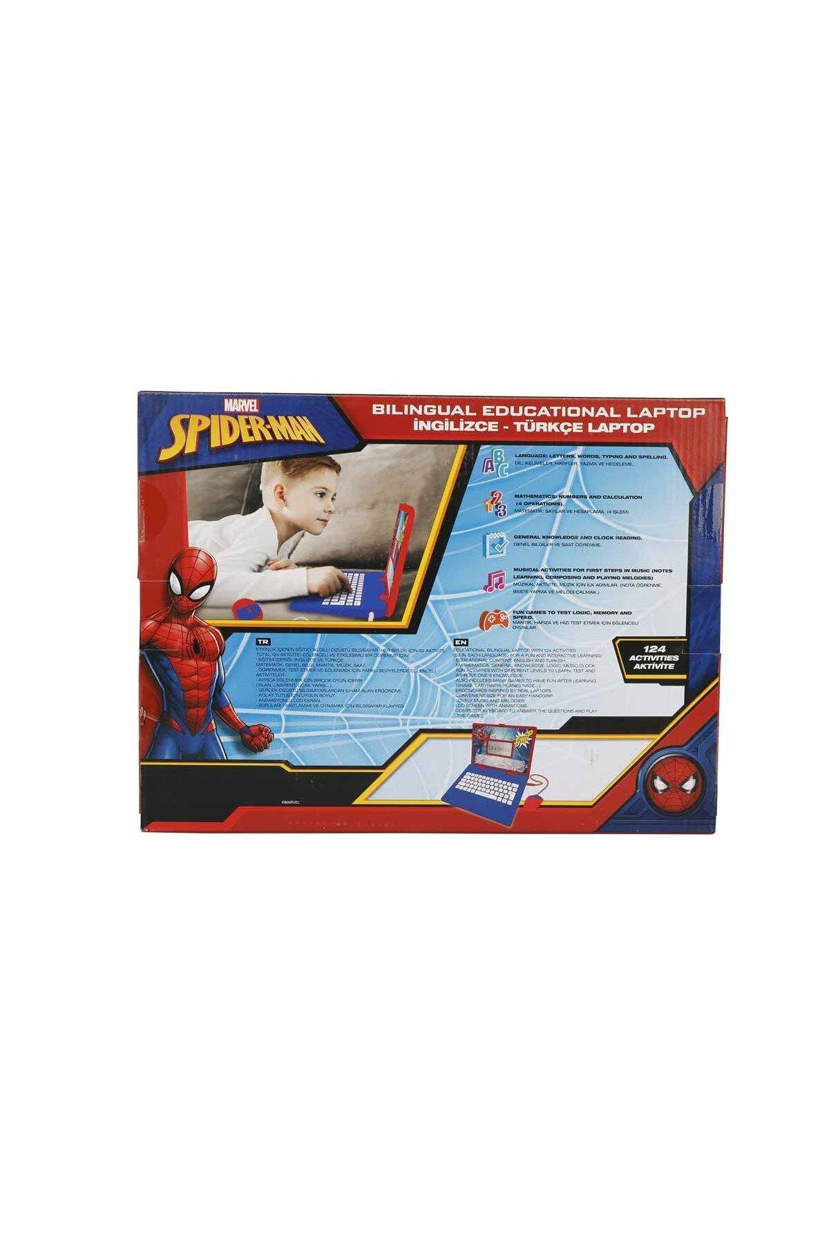 Lexibook Spiderman Lisanslı İngilizce Türkçe Çocuk Bilgisayarı Laptop - 124 Fonksiyonlu-Eğitici Oyuncak