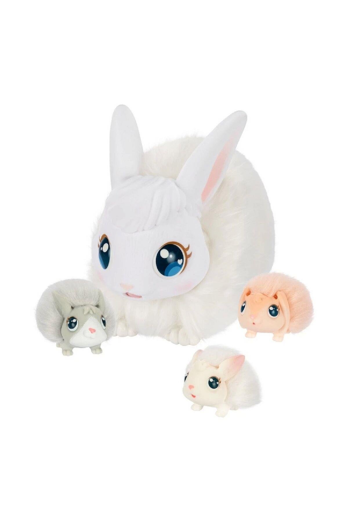 LLP Sesli ve Işıklı Anne ve Sürpriz Paket Yavruları Oyun Seti-Peluş Oyuncaklar
