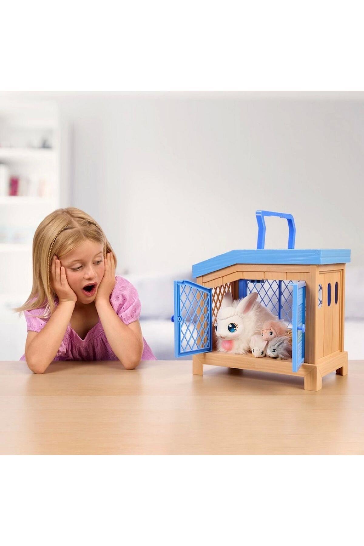 LLP Sesli ve Işıklı Anne ve Sürpriz Paket Yavruları Oyun Seti-Peluş Oyuncaklar