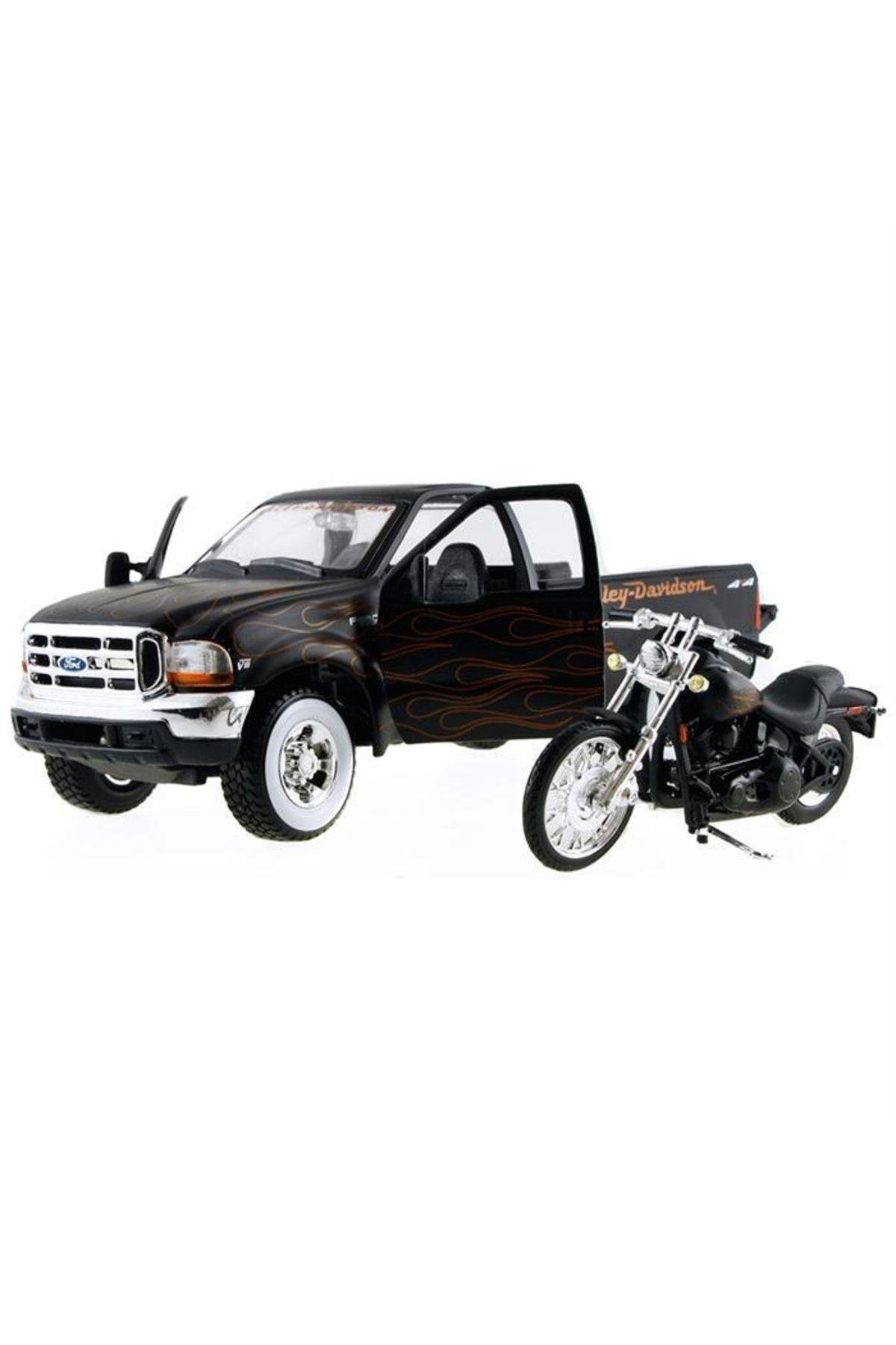 Maisto 1:27 1999 Ford F-350 Super Duty Pickup - Siyah-Maket Araçlar