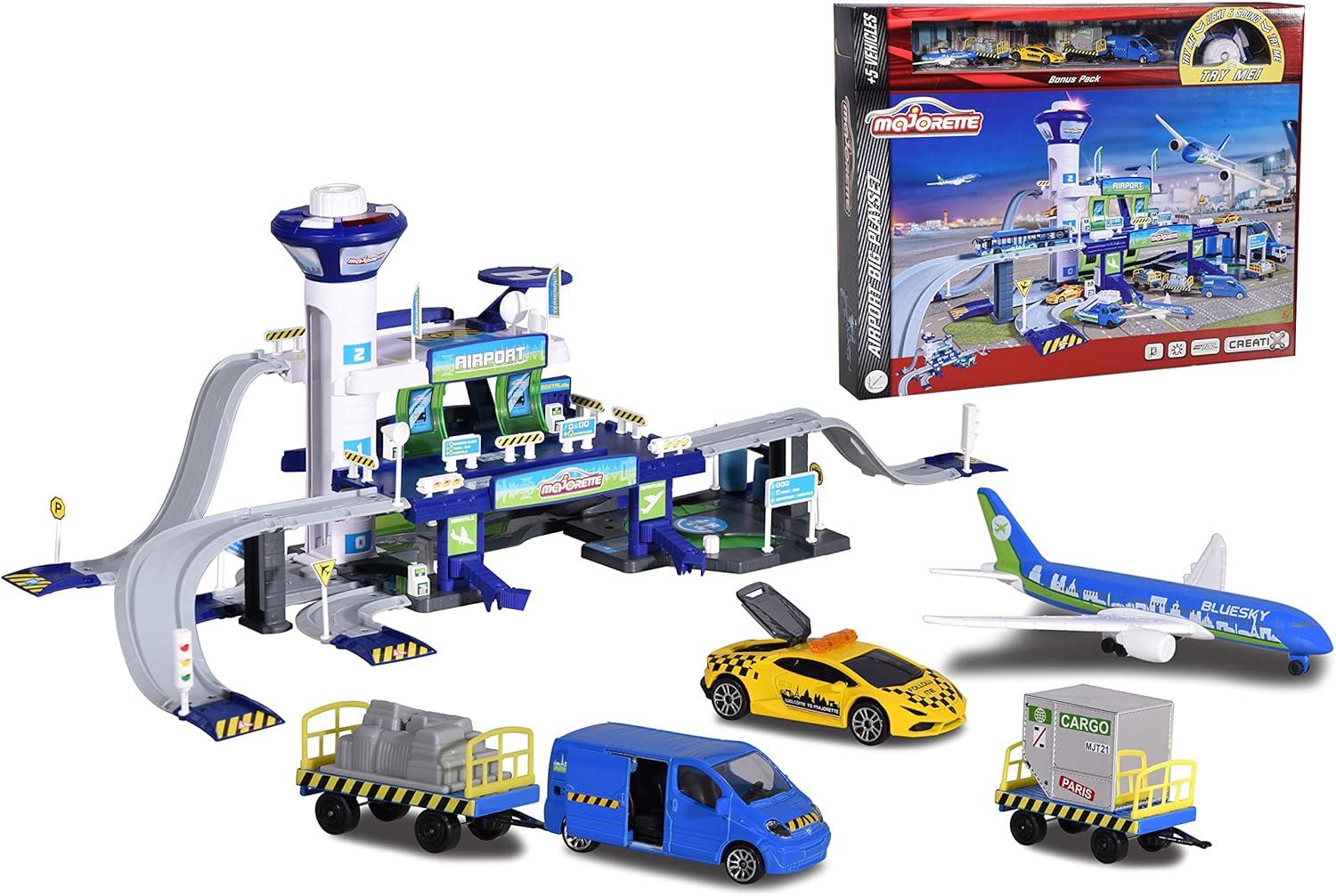 Majorette Creatix Playset Havaalanı+5 Araçlı Oyun Set-Araba Garaj ve Setleri