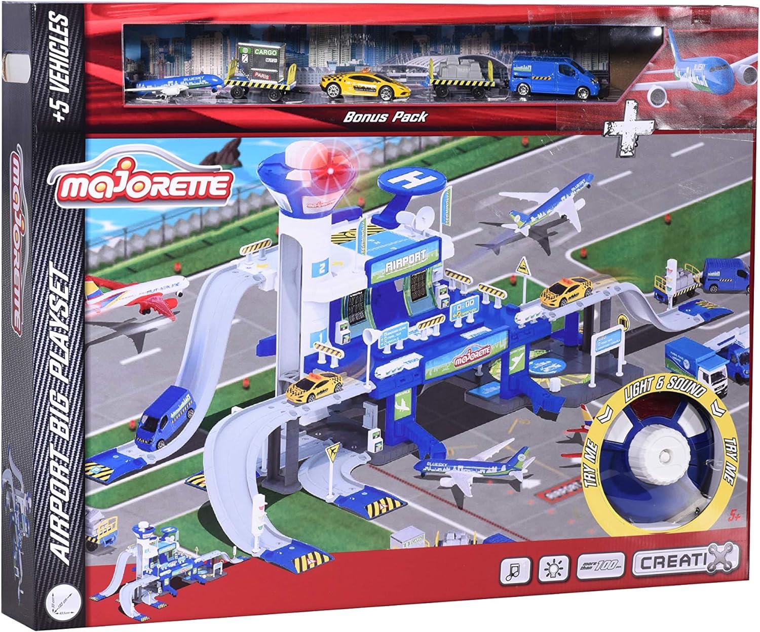 Majorette Creatix Playset Havaalanı+5 Araçlı Oyun Set-Araba Garaj ve Setleri