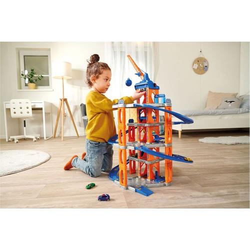 Majorette Motor Lift Center + 5 Cars-Araba Garaj ve Setleri