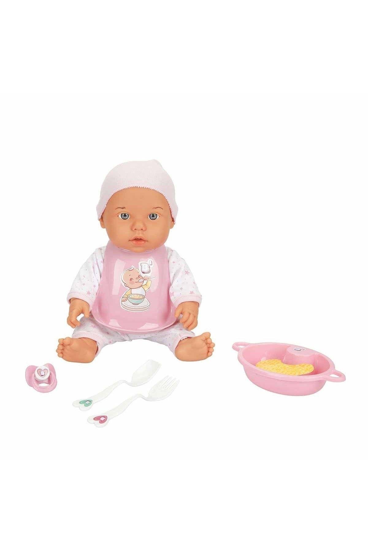 Marka 030021 , Bebelou Yemek Zamanı Sesli Bebek Seti 35 Cm / +3 Yaş-Oyuncak Bebekler