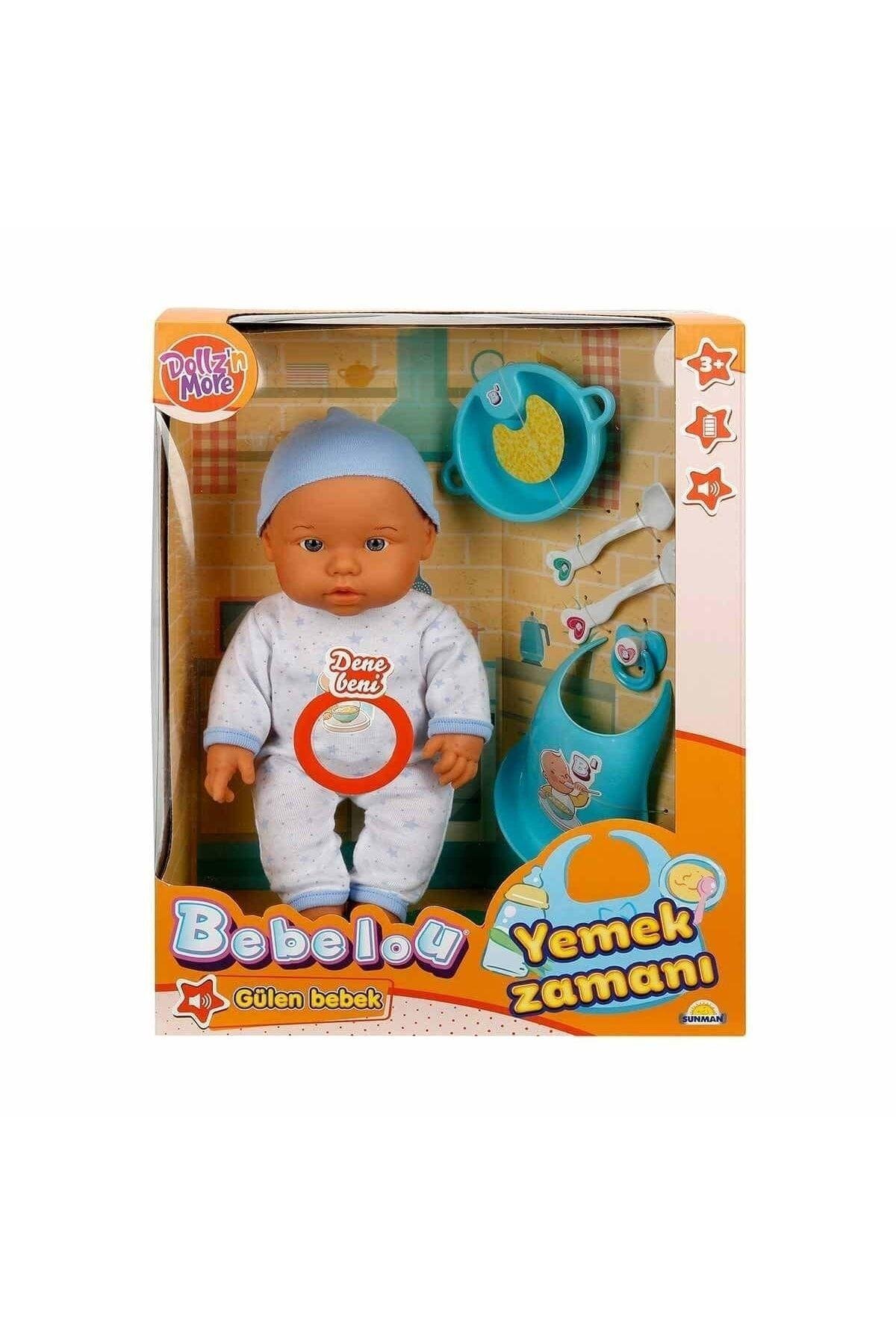 Marka 030021 , Bebelou Yemek Zamanı Sesli Bebek Seti 35 Cm / +3 Yaş-Oyuncak Bebekler