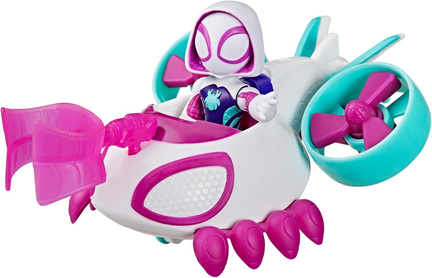 Marvel Spidey and His Amazing Friends Hayalet-Spider Copter Aksiyon Figürü ve Oyuncak Aracı-Karakter Figürleri