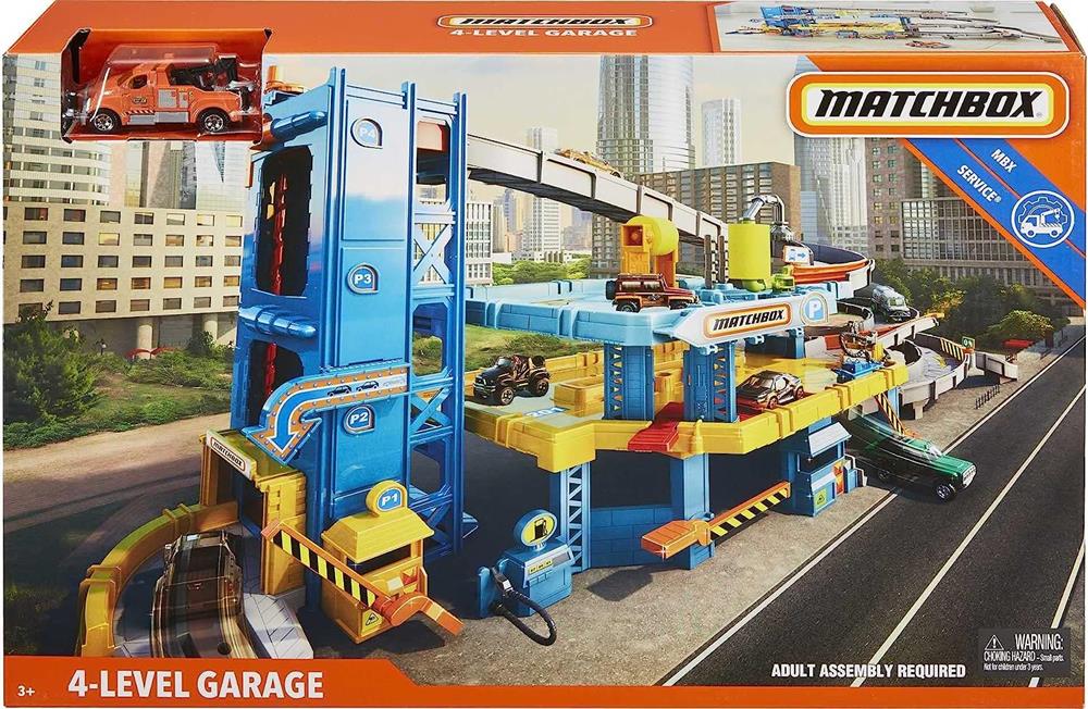 Matchbox 4 Katlı Garaj Servis İstasyonu CJM67-Araba Garaj ve Setleri