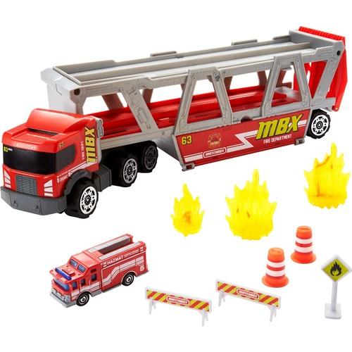 Matchbox Taşıyıcı İtfaiye Aracı Oyun Seti GWM23-Araba Garaj ve Setleri
