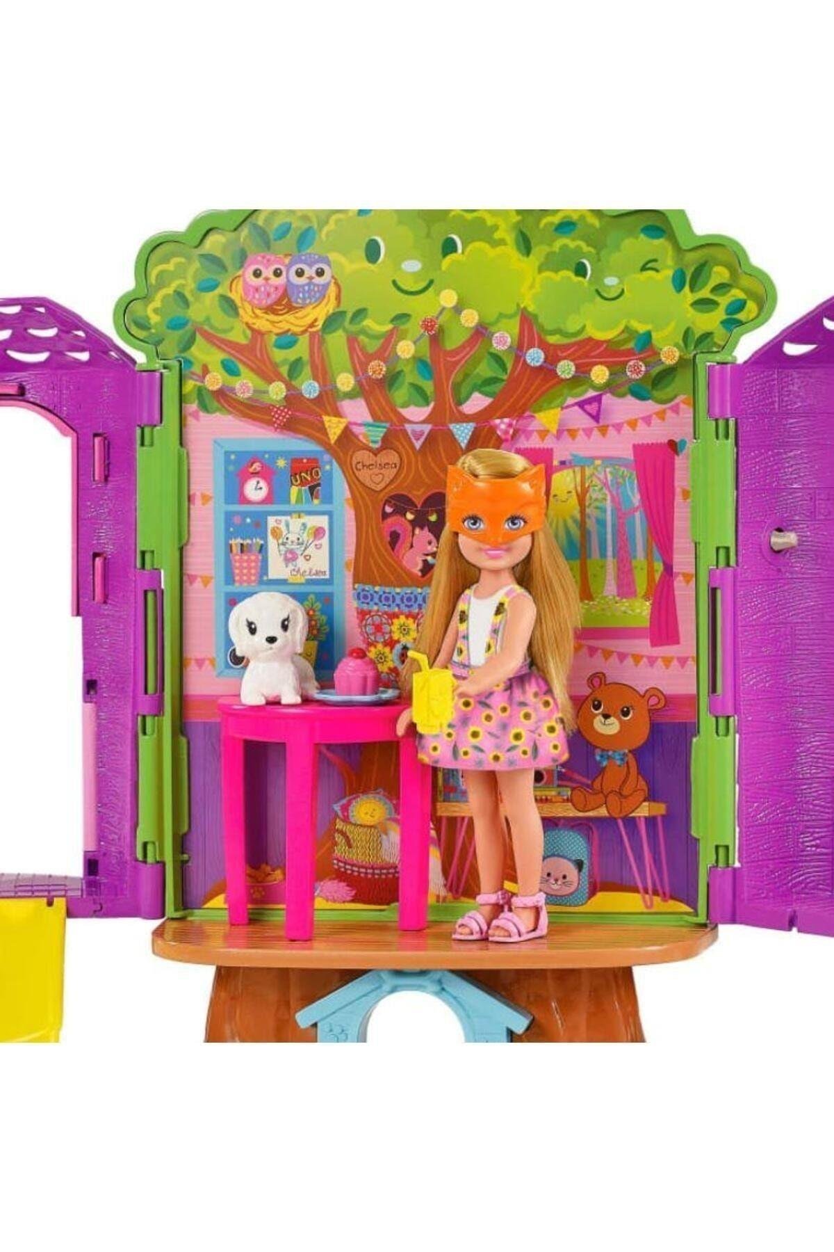 MATTEL BARBIE AILESI HPL70 CHELSEAA AGAC EV-3-Oyuncak Bebekler