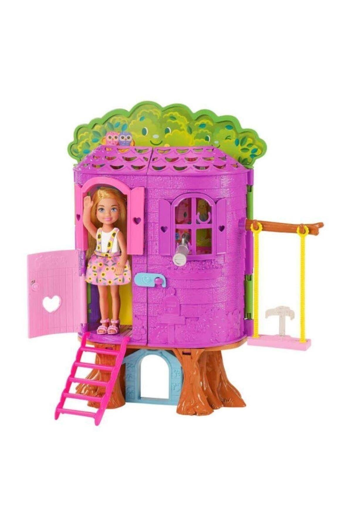 MATTEL BARBIE AILESI HPL70 CHELSEAA AGAC EV-3-Oyuncak Bebekler