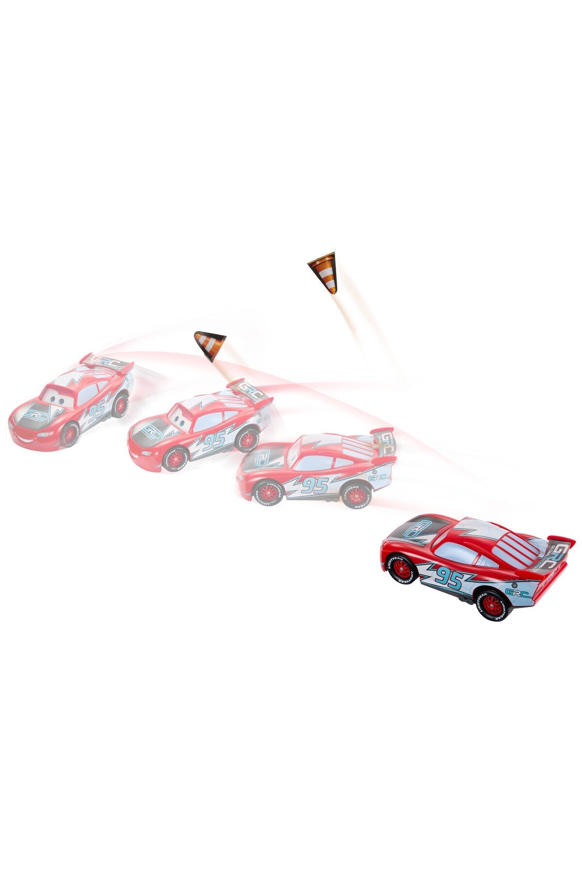 Mattel Cars Drift Atabilen Şimşek Mcqueen, 2 moda sahip oyuncak araç HXJ34-Oyuncak Arabalar ve Kamyonlar