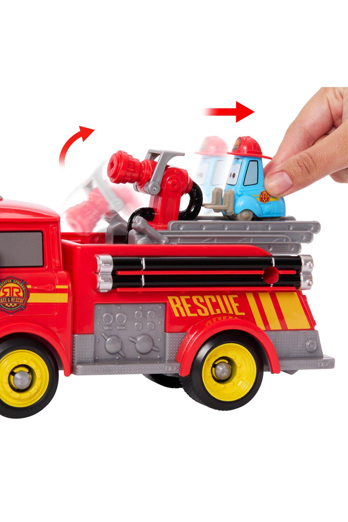 Mattel Disney ve Pixar Cars Radyatör Kasabası Hızlı Kahramanlar İtfaiyeci Red ve Guido Seti JFL54-Oyuncak Arabalar ve Kamyonlar