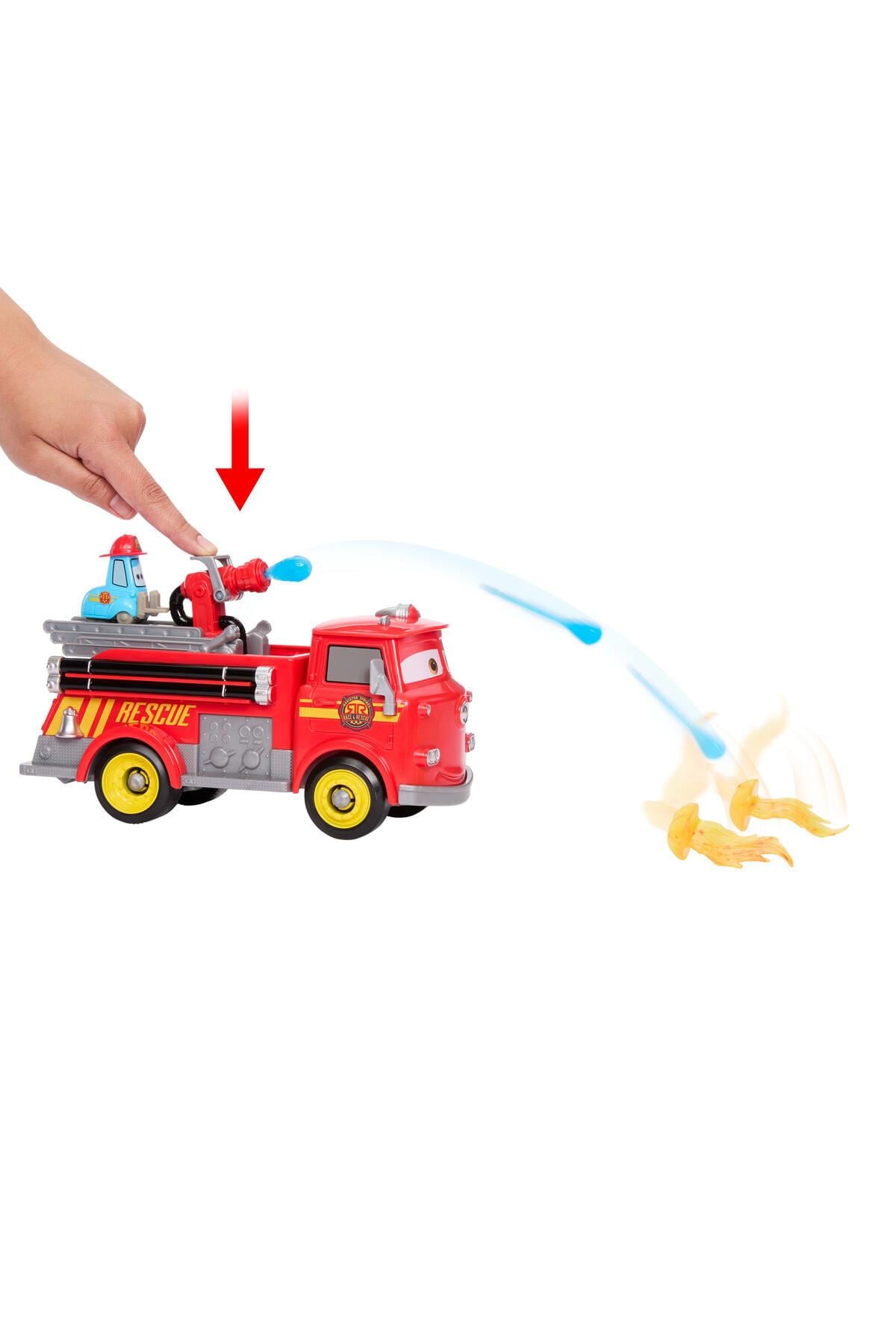 Mattel Disney ve Pixar Cars Radyatör Kasabası Hızlı Kahramanlar İtfaiyeci Red ve Guido Seti JFL54-Oyuncak Arabalar ve Kamyonlar