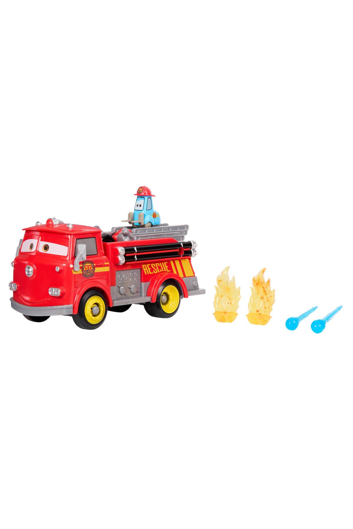 Mattel Disney ve Pixar Cars Radyatör Kasabası Hızlı Kahramanlar İtfaiyeci Red ve Guido Seti JFL54-Oyuncak Arabalar ve Kamyonlar