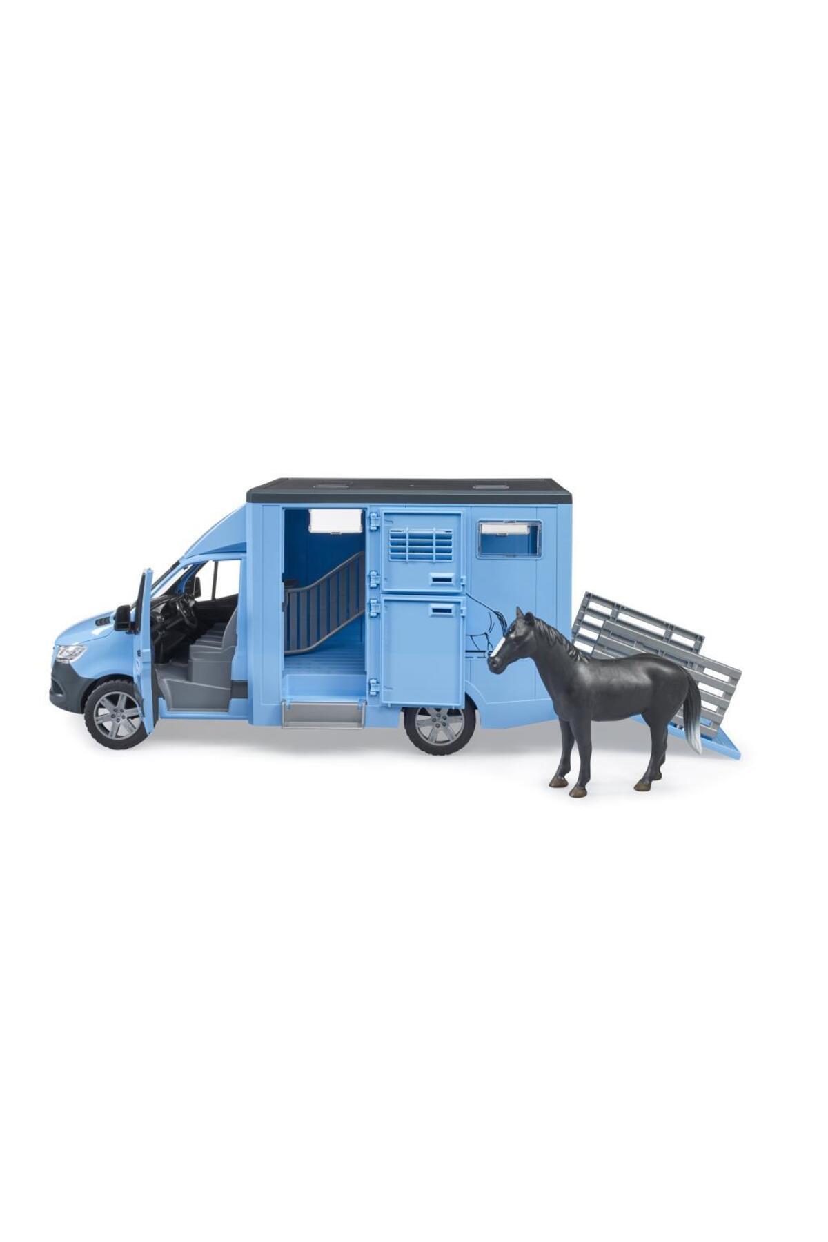 MB Sprinter Animal Transporter with Horse 02674-Oyuncak Arabalar ve Kamyonlar